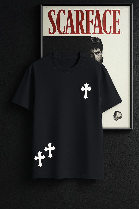 Camisa Blanca con estámpado de Cruz